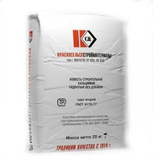 ИЗВЕСТЬ строительная гидратная, 25кг